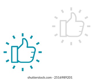 Como conjunto de iconos. pulgares hacia arriba signo. color de Ilustración vectorial editable 2024