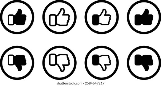 Like Icon set Vector and thumb-up icon design set. Thumbs Up Heart Symbol, Social Media Reaction Graphic Isolated illustration on a white background.