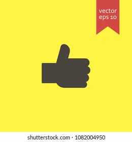 like. like icon. sign design. yellow background.