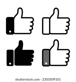 like icon sign thumb up icon sign outline black and white and grey