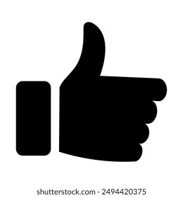 Like icon silhouette. Vector image