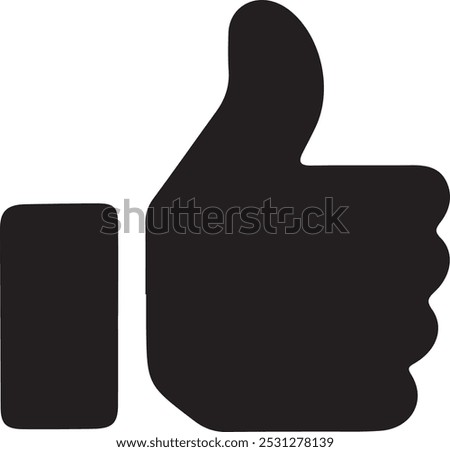 like icon silhouette vector style with white background