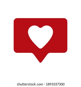 The "Like" icon from the social network. Notification. Vector illustration.