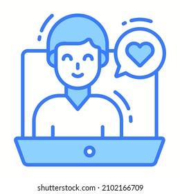 Icono, Encuesta y comentarios, ilustración vectorial moderna 