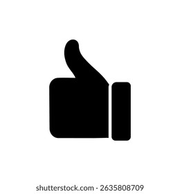Símbolo de ícono para App y Sitios web. Pulgares hacia arriba signo y símbolo. Mano como