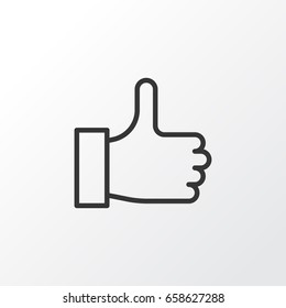 Like Icon Symbol. Premium Quality Isolated Recommended Element In Trendy Style.