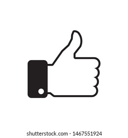 Like icon symbol vector on white background