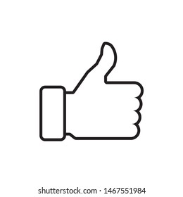 Like icon symbol vector on white background