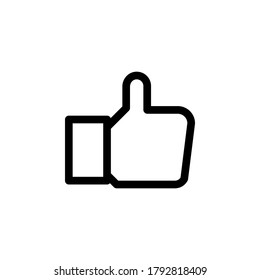 Gefällt mir das Symbol. Symbolvektor auf weißem Hintergrund.