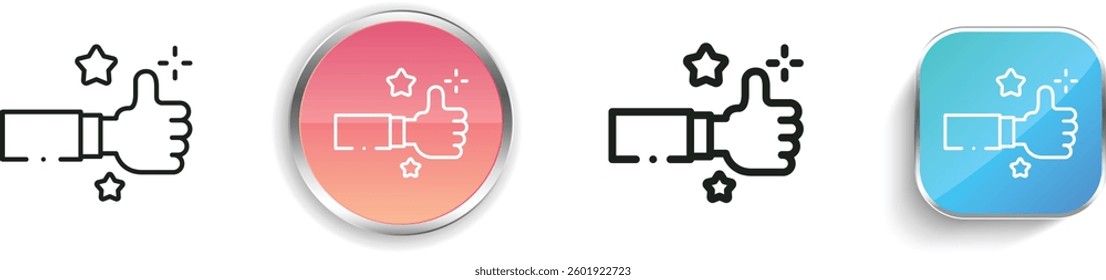 like icon. Thin Linear, Regular and Button Style Design Isolated On White Background