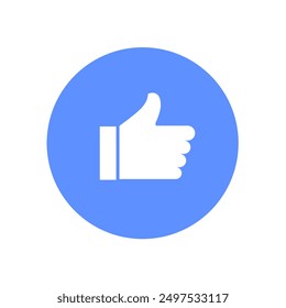 Like icon. Thumb up icon on white background.