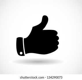 Like icon with thumb up vector