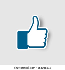 Like icon, Thumb up vector illustration