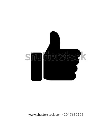 Like icon. Thumbs up sign and symbol. Hand like