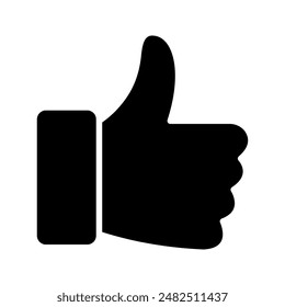 Like icon. thumbs up sign. vector illustration color editable