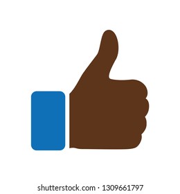 Like icon, thumbs up symbol. Vector and illustration