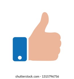 Like icon, thumbs up symbol. Vector and illustration