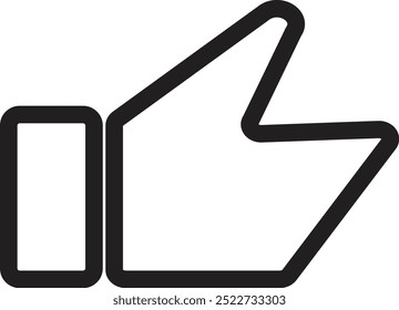Like icon. Thumbs up, Hand like. isolated on white background. Vector illustration.
