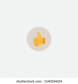 like icon thumbs up vector graphic element Illustration template design