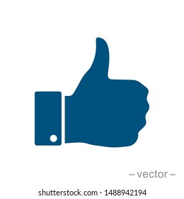 like icon. Thumbs up icon. Vector illustration