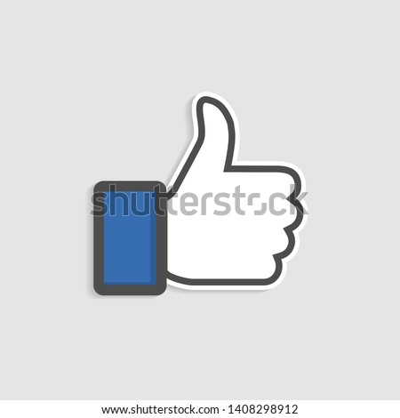 Like icon. Thumbs up icon. Vector illustration