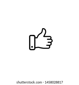 Like icon. Thumbs up vector. social media.Concept approve business isolated. Flat button.facebook like. facebook like