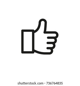 like icon thumbs up web icon vector thin line finger up good luck excellent mark like logo cool well done approval appreciation infographic elements business icon chat talk conversation friends