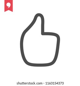 Like Icon in trendy flat style isolated on grey background. Like symbol for your web site design, logo, app, UI. Vector illustration, EPS10.