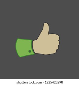 Like Icon in trendy flat style isolated on grey background
