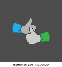 Like Icon in trendy flat style isolated on grey background