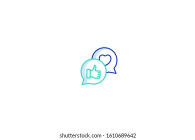 Like icon in trendy flat style isolated on white background vector illustration