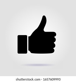 Like icon trendy flat style black illustration on a gray background