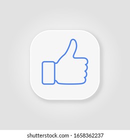 Like icon trendy flat style on a gray background