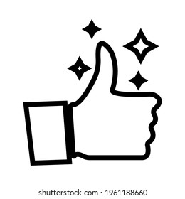 Like Icon in trendy flat style isolated on grey background. Like symbol for your web site design, logo, app, UI. Vector illustration,