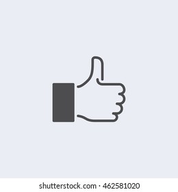 Like Icon in trendy flat style isolated on grey background. Like symbol for your web site design, logo, app. Vector illustration Like Icon in trendy flat style isolated on grey background. Like symbol for your web site design, logo, app. Vector illustration