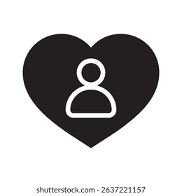 like icon. like user. simple lines