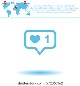 Like  icon. Vector design.