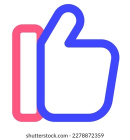 Like icon vector design color line style