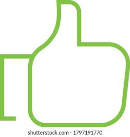 Like icon vector. Hand Thumb up icon symbol.