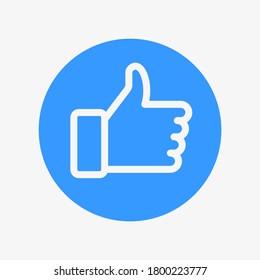 Like icon vector. Hand thumb up.