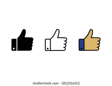 Like icon vector. hand like, hand thumb up icon