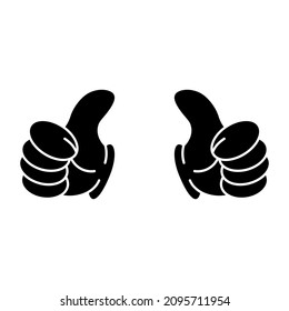 Like icon vector. hand like, hand thumb up icon. Cute thumbs up sign. Isolated on a blank background which can be edited and changed colors.