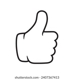 Like icon vector. Hand with thumb down