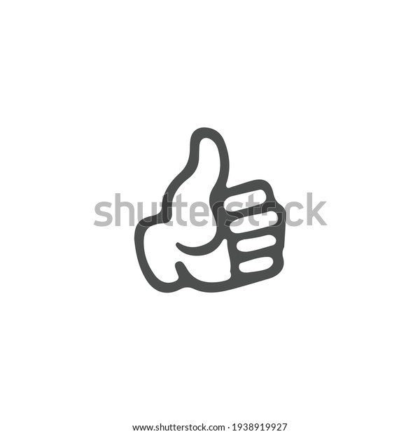 Like icon\
vector. hand like, hand thumb up\
icon