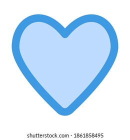 Like icon vector illustration in blue style for any projects, use for website mobile app presentation