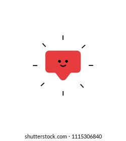 Like Icon Vector illustration. Social Media Notification.