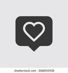 like icon vector isolated on white background
