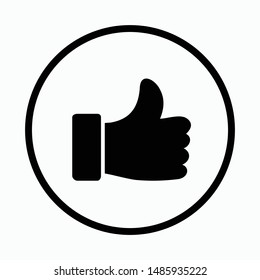 Like icon vector on white background.