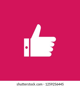 like icon vector. like sign on pink background. like icon for web and app