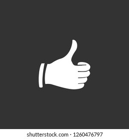 like icon vector. like sign on black background. like icon for web and app